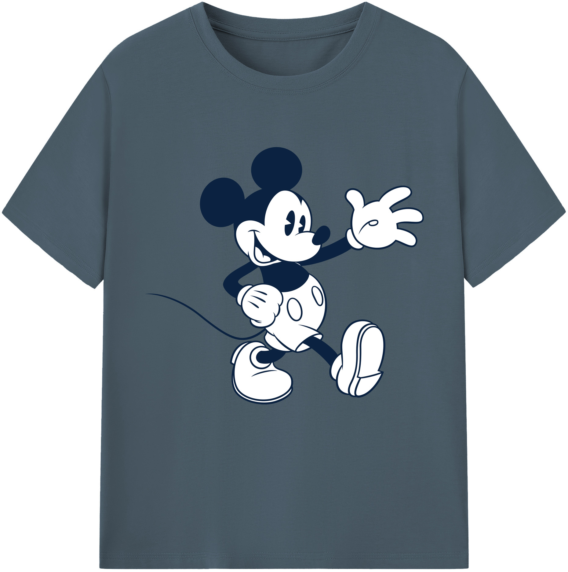 （画像用） ミッキーマウス Mickey Mouse 綿100％半袖Tシャツ（フロントプリント）